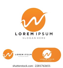W Letter Logo Template vector illustration design