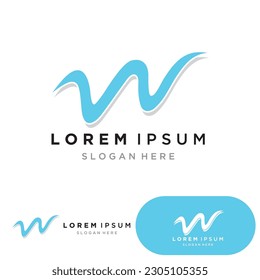 W Letter Logo Template vector illustration design