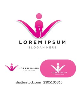 W Letter Logo Template vector illustration design