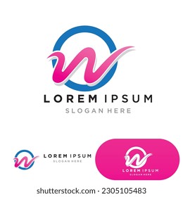 W-Letter-Logo-Vorlage Vektorgrafik-Design