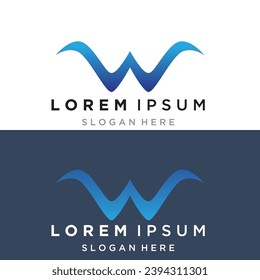 W Letter Logo Template vector illustration design