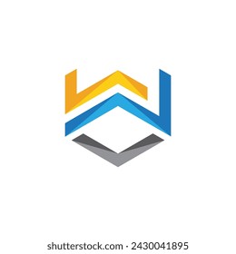 Diseño de ilustración vectorial W Letter Logo Template