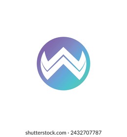 W Letter Logo Template vector icon illustration design