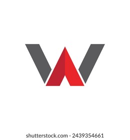 W Letter Logo Template vector illustration design
