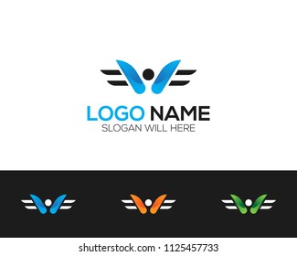 W letter logo templates vector illustration