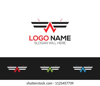 W letter logo templates vector illustration