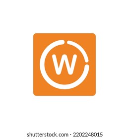 logotipo de letra W, ilustración de letra vectorial w de moda