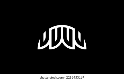 W letter logo and umbrella