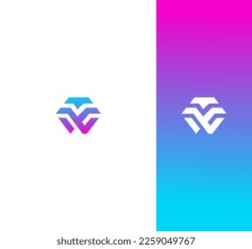 Abstraktes Monogramm-Symbol für das Logo mit W-Buchstaben