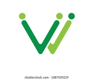 W letter logo vector