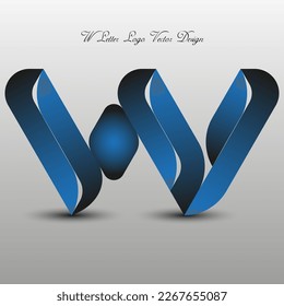 Diseño de ilustración de arte vectorial de letra W