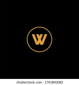 Diseño vectorial de logotipo de letra W 