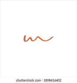W letter logo vector design on white color background. w icon