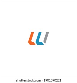 W letter logo vector design on white color background. w icon