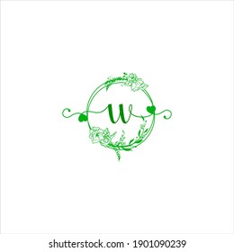 W letter logo vector design on white color background. w icon