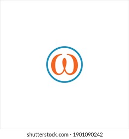 W letter logo vector design on white color background. w icon