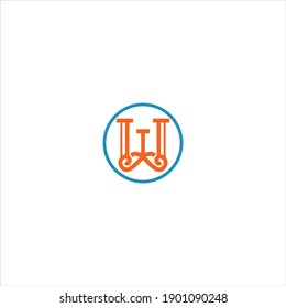 W letter logo vector design on white color background. w icon
