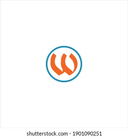 W letter logo vector design on white color background. w icon