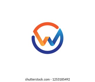 W letter logo vector icon