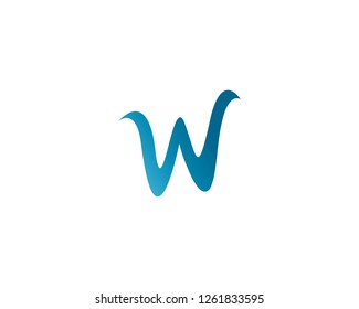 W letter logo vector icon 