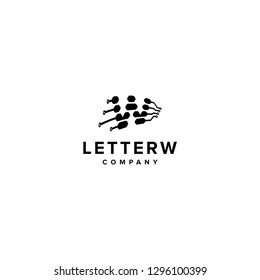 W letter logo vector icon mark