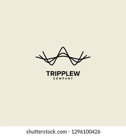 W letter logo vector icon mark