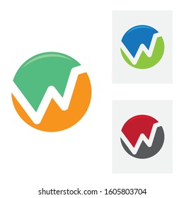 W letter logo vector icon illustration design