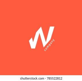 W Letter logo vector icon.