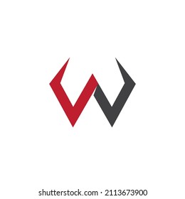 W letter logo vector illustration