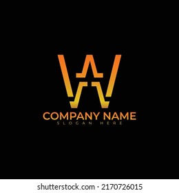 W letter logo vector illustration design