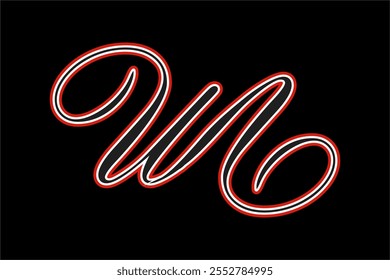 W letter logo vector suitable for clothing labels and snack products
