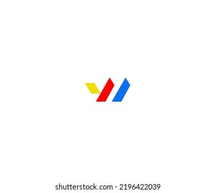 Plantilla de vectores de logotipo de letra W Símbolo abstracto de monograma