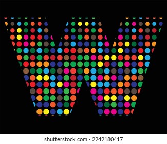W letter logo vector template elements