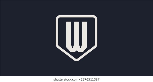 W Letra Modelo Vector Modelo Abstracto Símbolo Monograma . letra W dentro del escudo Carta utilizable para el mejor moderno, empresarial, corporativo, premium, deportivo, tecnológico y futuro logotipo creativo