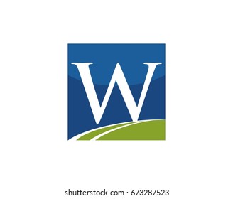 W letter logo vector template