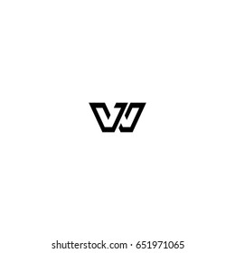w letter logo. vv letter logo