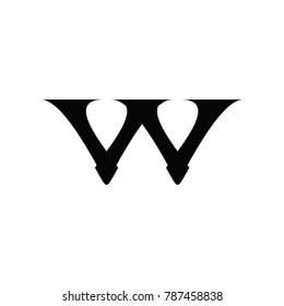 w letter logo. vv letter logo