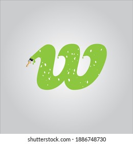 W letter logo with white background.