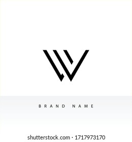 w letter logo. wv letter logo