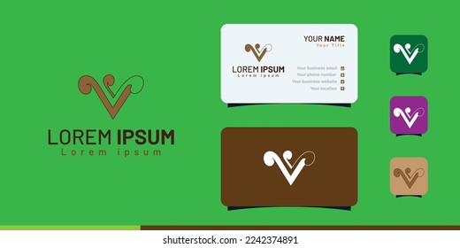 logotipo de letra w. logotipo de carta de wv
