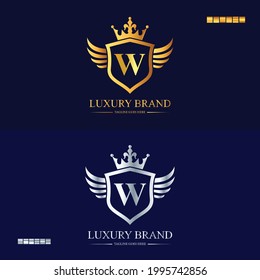 W Letter Luxury Logo Design for Brand and Company