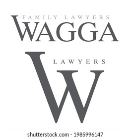 Icono de marca de letra W. marca de texto de diseño del logotipo. bufete de abogados 