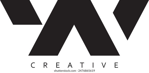 Diseño moderno del logotipo de la letra W