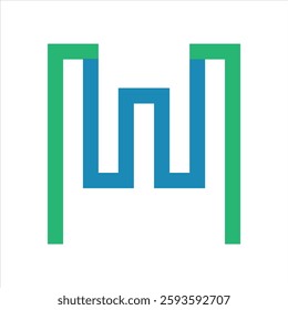 W letter modern monogram logo