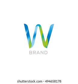 W letter modern vector logo, (sign, symbol ,icon, design element), illustrated letter of the alphabet
