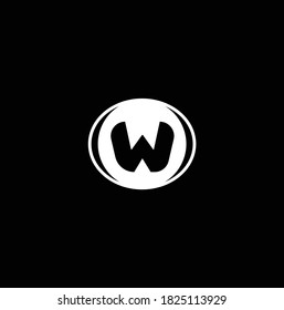W letter with on wold icon concept. W monogram on white color 