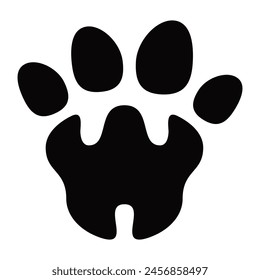 W letter paw pet logo template