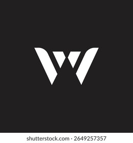 W letter professional abstract monogram.