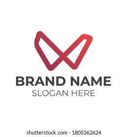 Logo rojo con letra W con punto