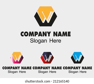 W letter  sample - Template letter W vector